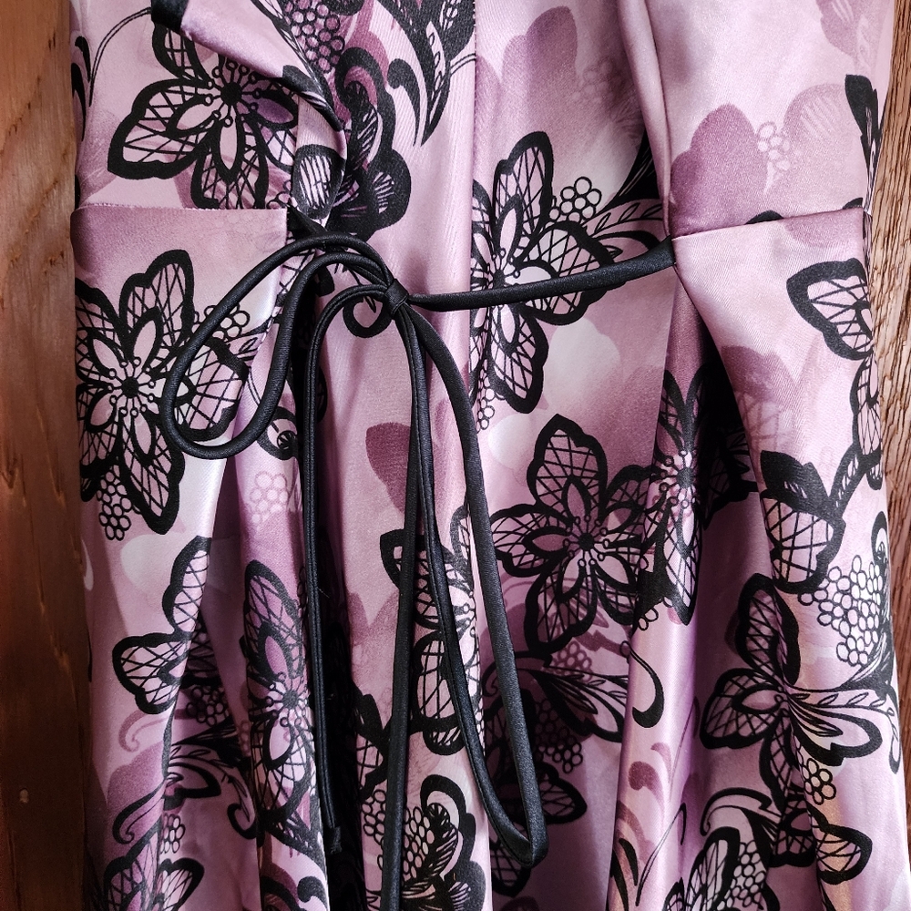 Y2K Apt 9 Intimates Fairy Whimsigoth Floral  Purple Mini Slip Dress Nightie L - Picture 3 of 7